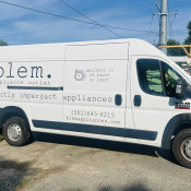 Blem Appliance Outlet Vehicle Lettering